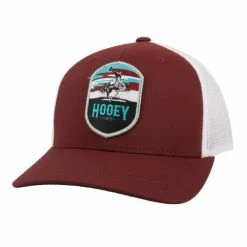 Hooey Men's Cheyenne Trucker Cap Maroon - 2144T-MAWH - Hats