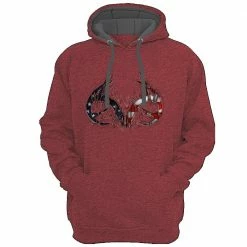 Realtree Men's Torn American Flag Long Sleeve Hoodie RTH-341 - Men's Sweaters & Sweatshirts