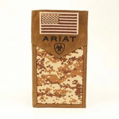 Ariat Rodeo Flag Patch Medium Brown A3536444 - Wallets