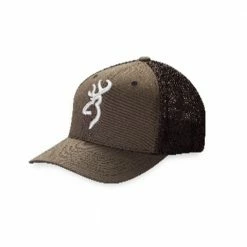 Browning Men's Cap - Colstrip Mesh Back - Black Mesh Back With Charcoal Colored Front - L/XL - Hats