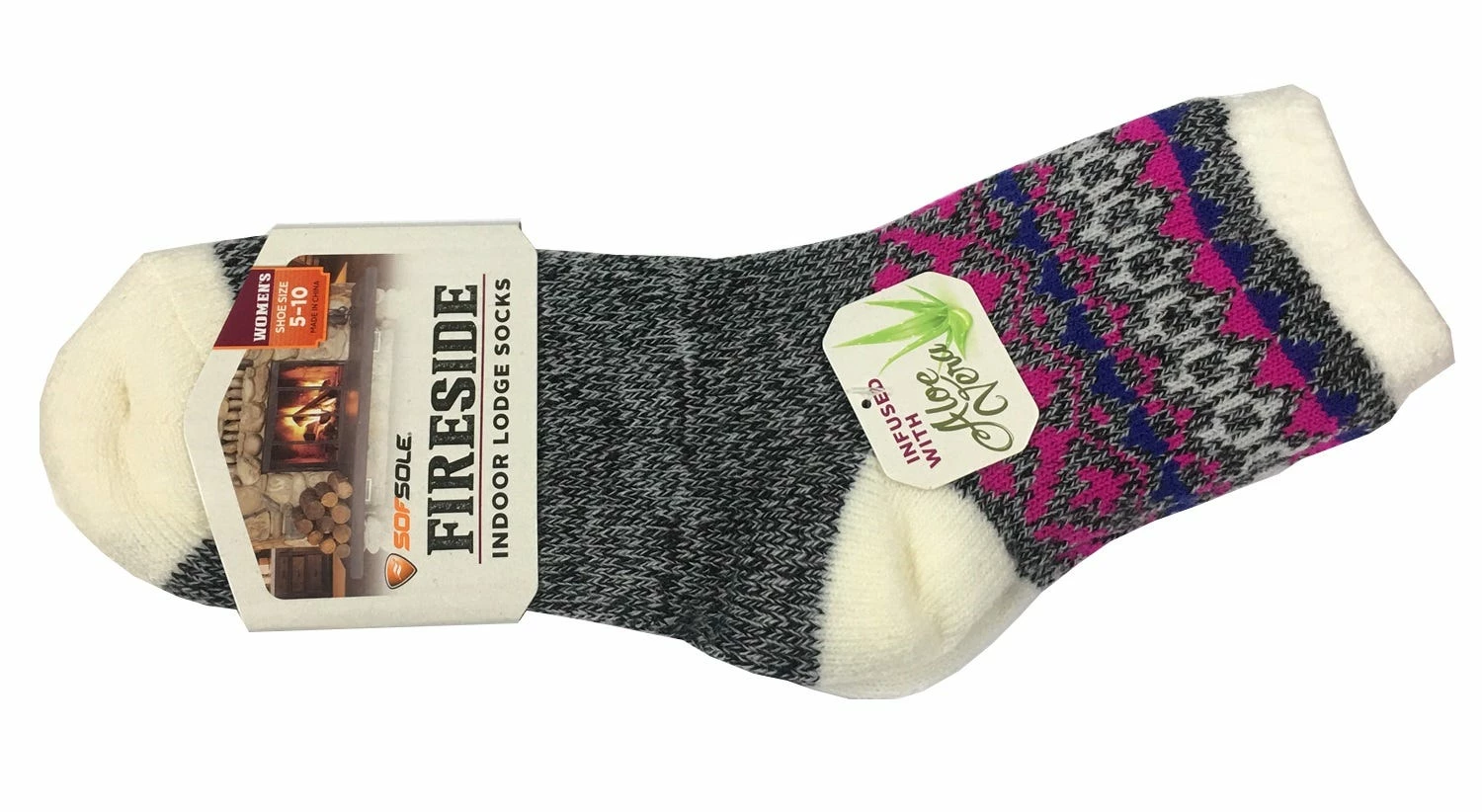 Sofsole Women's Fireside Lodge Diamond Black Pink Socks - 98181 - Women's Socks & Intimates 3 Sofsole Women's Fireside Lodge Diamond Black Pink Socks - 98181 - Women's Socks & Intimates