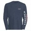 Lincoln Outfitters Ladie's Long Sleeve Logo Shirt, Vintage Indigo Black Heather - LO-LLS708-VIBH - Long Sleeve Shirts Women's -Clothing & Shoes Sales 13190f89ffac2059a3dac754e96792a46ed5646d LO LLS708 VIBH