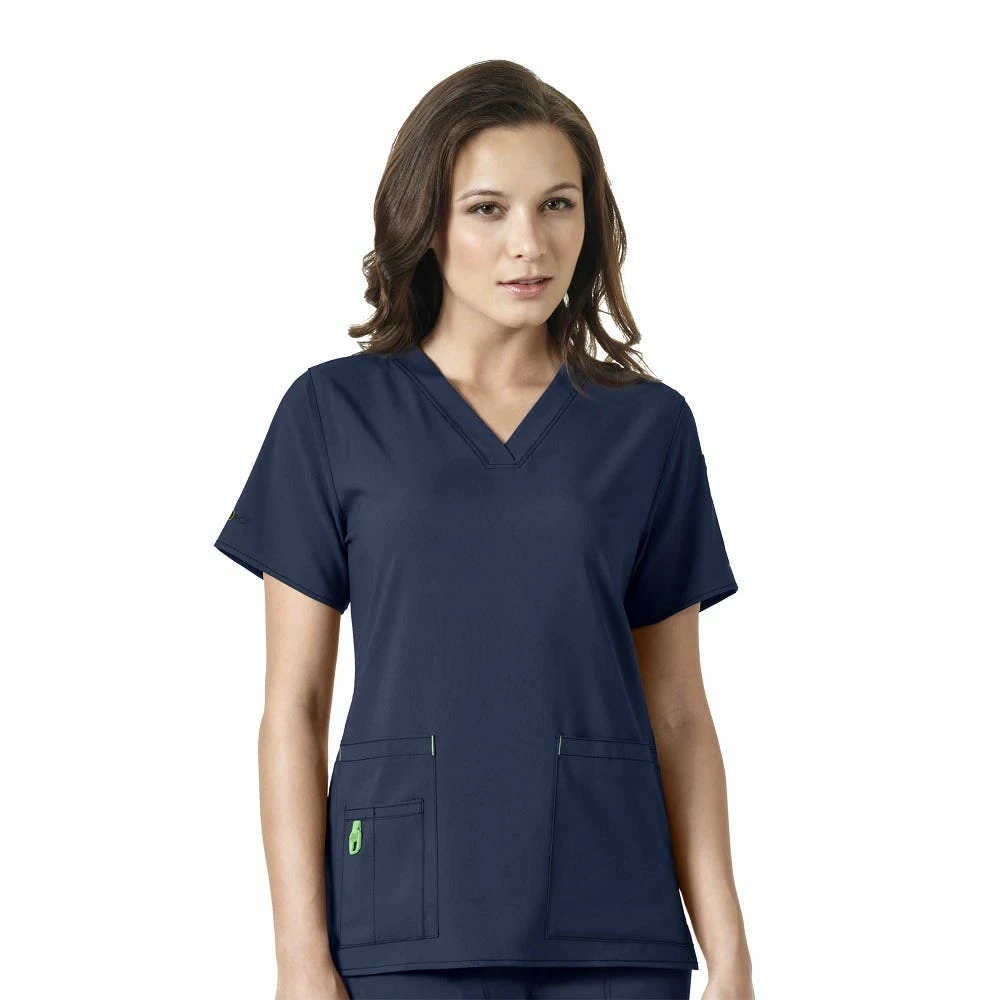 Carhartt Women's V-Neck Tech Scrub Top Navy - C12110ANVY - Tops 3 Carhartt Women's V-Neck Tech Scrub Top Navy - C12110ANVY - Tops
