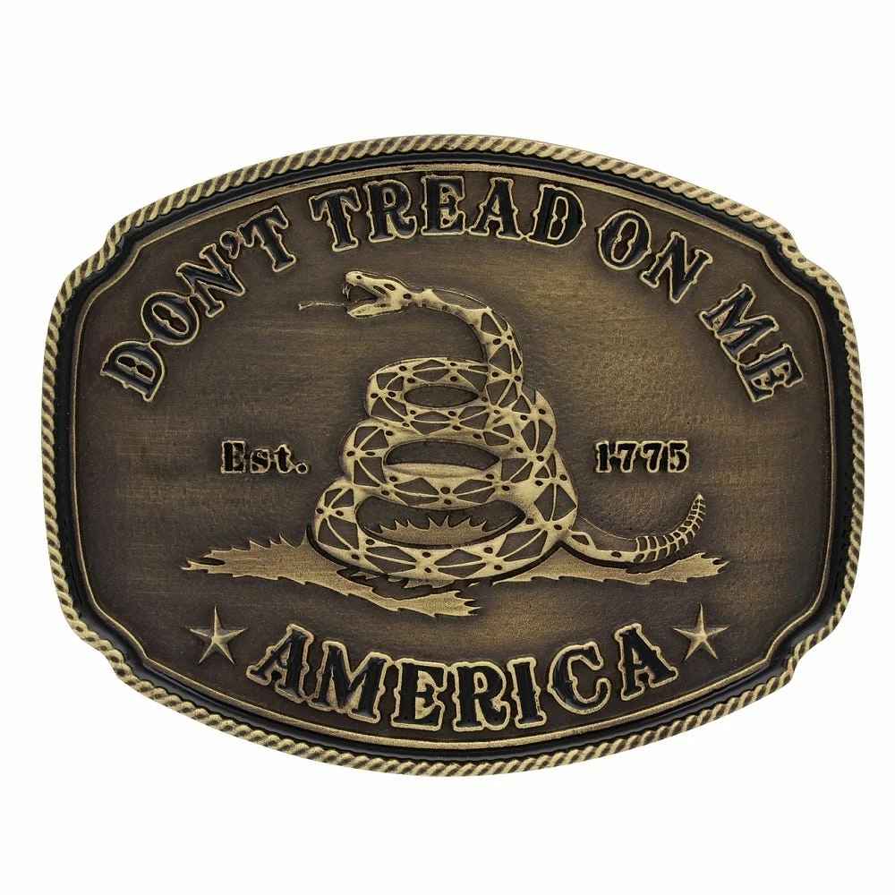 Montana Silversmiths Montana Silversmith Antique Brass Don't Tread on me Buckle A515C - Belt Buckles 3 Montana Silversmiths Montana Silversmith Antique Brass Don't Tread on me Buckle A515C - Belt Buckles