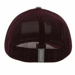 Hooey Men's Cactus Ropes CR84 Grey/Maroon 5-Panel Flexfit Cap, L/XL - CR084-02 - Hats -Clothing & Shoes Sales 1776fa37ff514469212a10c3d99c90f44769edf5 CR08409