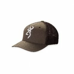 Browning Men's Cap - Colstrip Mesh Back - Black Mesh Back With Charcoal Colored Front - S/M - Hats