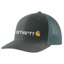 Carhartt Men's Relaxed Fit Fitted Canvas Mesh Back Graphic Cap Elm - 104192-ELM - Hats
