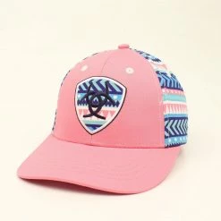 Ariat Girl's Youth Shield Patch Cap Pink - A300004030 - Accessories