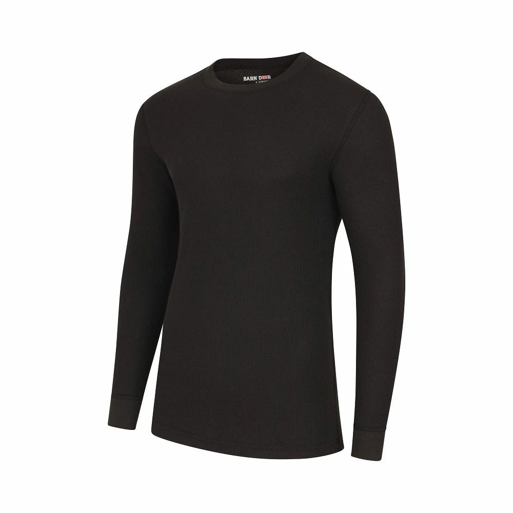 Barn Door by Lincoln Outfitters Mens Thermal Waffle Crew Black - XLO8859-010 - Men's Shirts & Tees 3 Barn Door by Lincoln Outfitters Mens Thermal Waffle Crew Black - XLO8859-010 - Men's Shirts & Tees