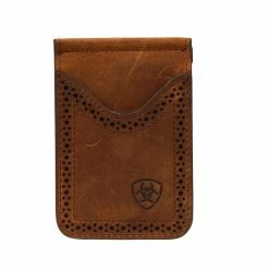 Ariat Money Clip Shield Medium Brown A3513044 - Money Clips Men's