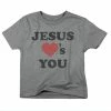 FAITH Youth JESUS LOVES YOU Short Sleeve T-Shirt Graphite Heather - EAY-41 - T-Shirts -Clothing & Shoes Sales 2975f812a528dd1578afe30c51b5645320a51d5e EAY 41 1