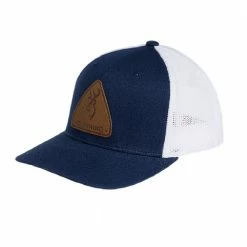 Browning Men's Cap - Slug Mesh Back - White Mesh Back With Blue Front - Hats