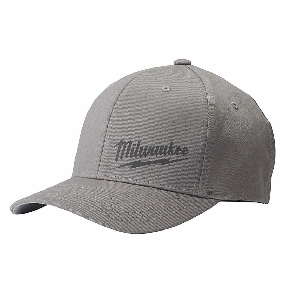 Milwaukee® Flexfit® Fitted Hat, Gray - 504G-SM - Hats 3 Milwaukee® Flexfit® Fitted Hat, Gray - 504G-SM - Hats