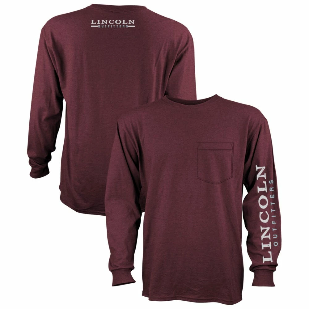 Lincoln Outfitters Men's Heavyweight Long Sleeve Pocket Graphic Tee Windsor Wine Dark Heather - LOLSPK-01-WWDH - Long Sleeve Shirts 3 Lincoln Outfitters Men's Heavyweight Long Sleeve Pocket Graphic Tee Windsor Wine Dark Heather - LOLSPK-01-WWDH - Long Sleeve Shirts