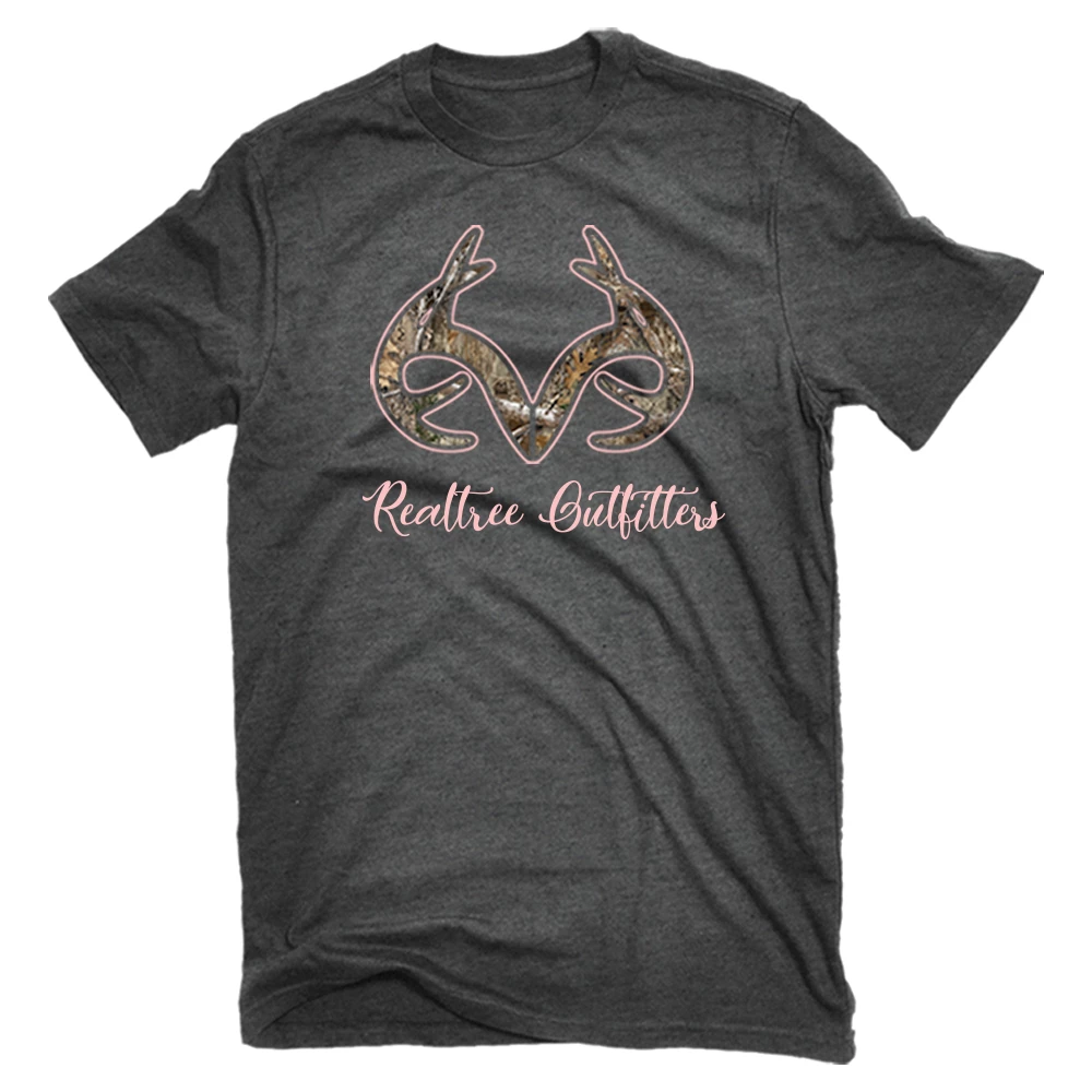 RK RealTree Ladies RealTree Edge Fill Short Sleeve T-Shirt Charcoal Heather - RTPL-3009-CLH - T-Shirts 3 RK RealTree Ladies RealTree Edge Fill Short Sleeve T-Shirt Charcoal Heather - RTPL-3009-CLH - T-Shirts