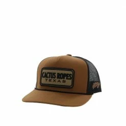 Hooey Men's Cactus Ropes CR79 Tan/Black 5-Panel Trucker Hat, One Size - CR079 - Hats