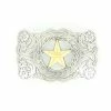 Nocona Silver Buckle with Star Cutout Belt Buckle - 37232 - Belt Buckles -Clothing & Shoes Sales 37232