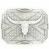 Nocona Rectangular Steer Head Western Belt Buckle - 37680 - Belt Buckles -Clothing & Shoes Sales 37680