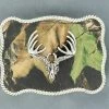 Nocona Mossy Oak Deer Skull Rectangular Belt Buckle - 37958 - Belt Buckles -Clothing & Shoes Sales 37958