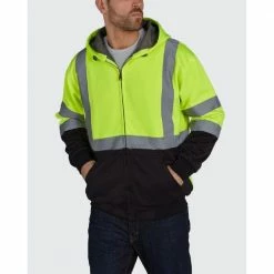 Utility Pro Men's Hi-Vis Softshell Teflon Sweatshirt Hi-Vis Yellow - UHV425X-YB - Hooded Sweatshirts