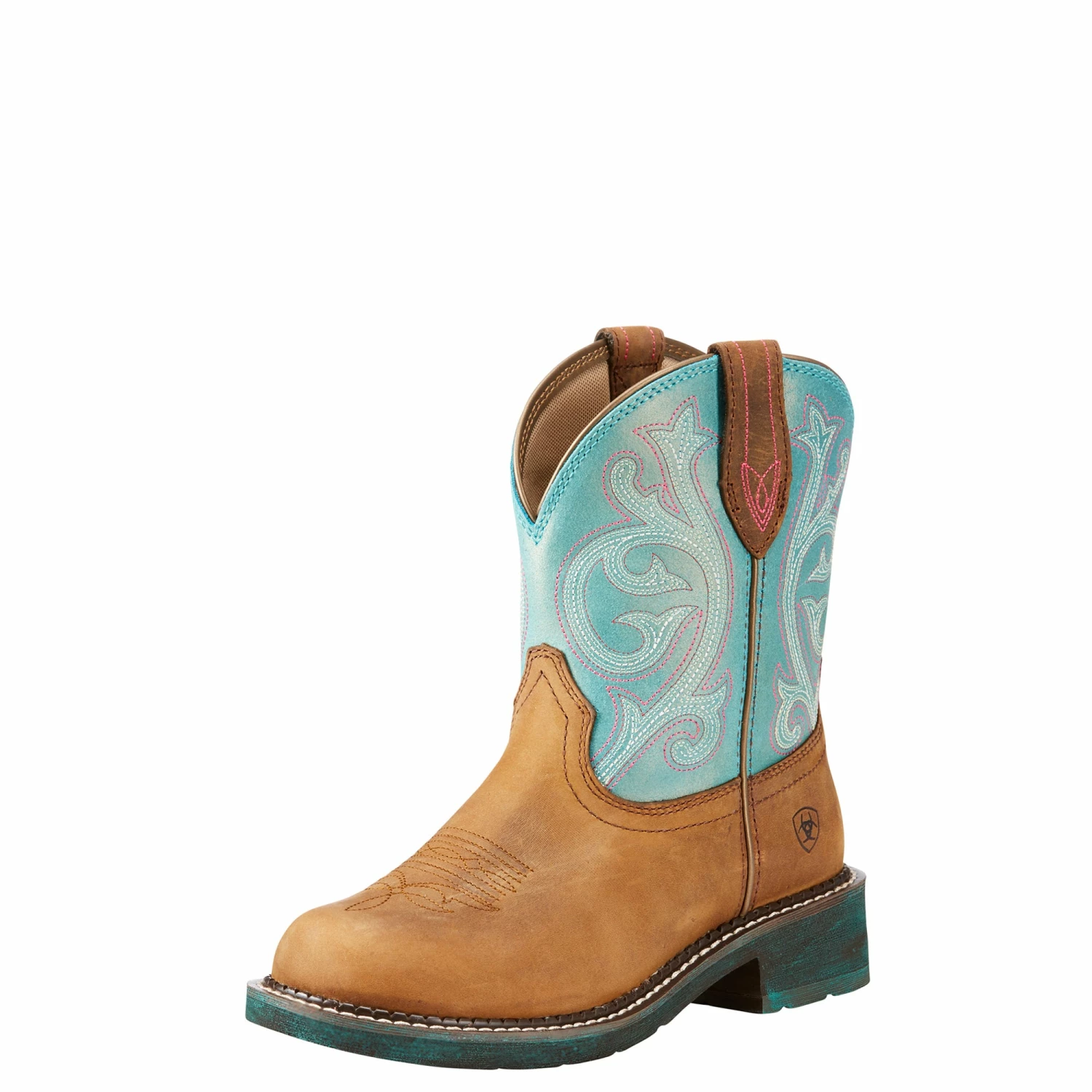 Ariat Womens FatBaby Heritage Distressed Brown/Shimmer Turquoise 10023113 - Women's Western Boots 3 Ariat Womens FatBaby Heritage Distressed Brown/Shimmer Turquoise 10023113 - Women's Western Boots