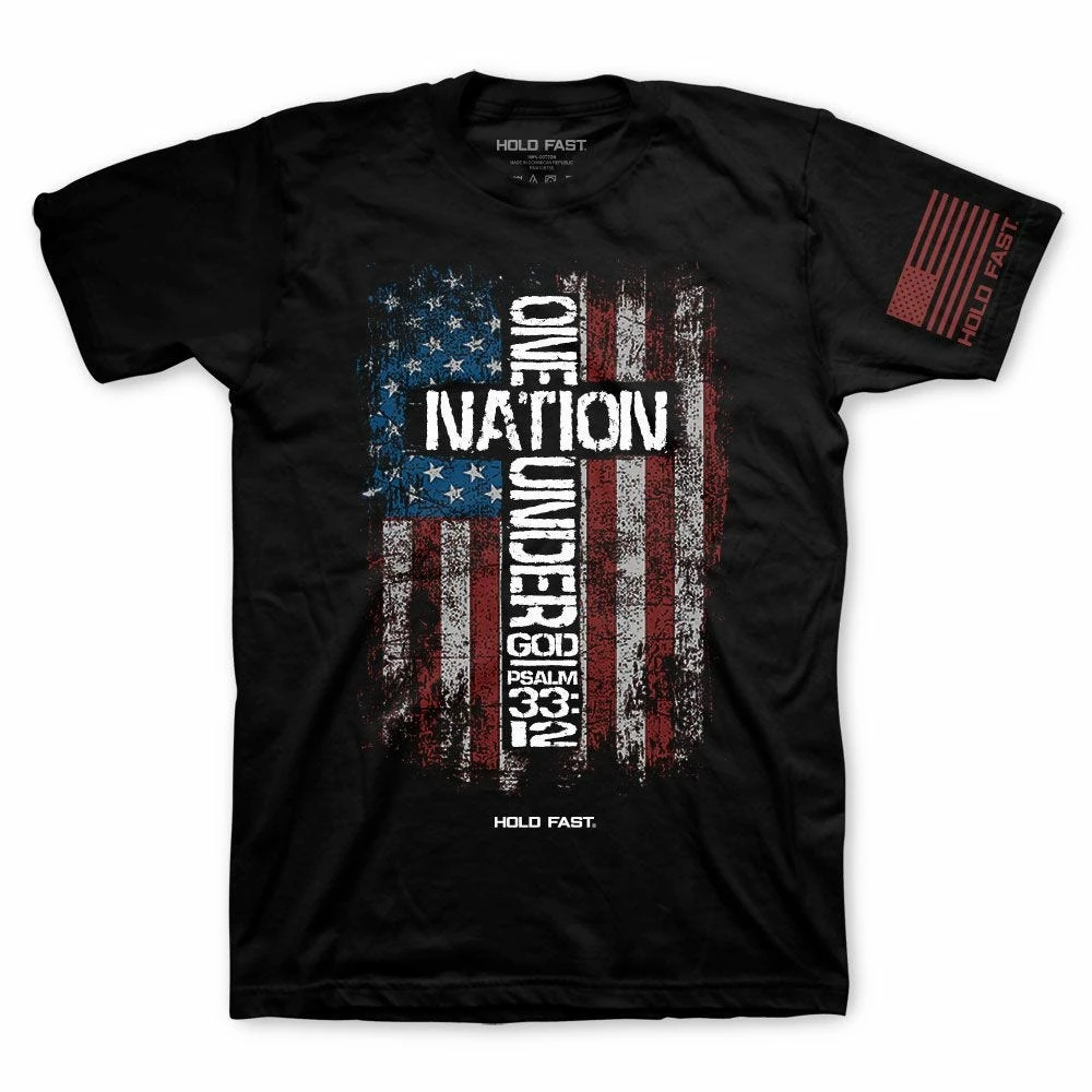 Hold Fast One Nation Flag Short Sleeve T-Shirt, Black X-Large - KHF4096XL - Graphic T-Shirt 3 Hold Fast One Nation Flag Short Sleeve T-Shirt, Black X-Large - KHF4096XL - Graphic T-Shirt