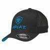 Ariat Mens Black Flex Fit Cap With Turquoise Ariat & Shield 1502301 - Hats & Caps -Clothing & Shoes Sales 4866bfaa2de579450443858ff9a3eba2df99f807 125172929