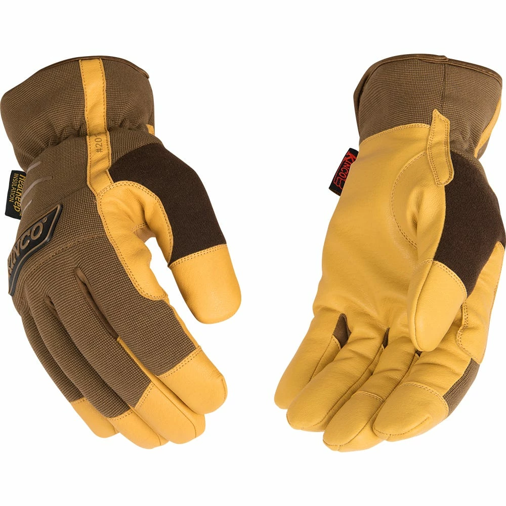 Kinco Men's KincoPro Lined Brown Synthetic Gloves Tan - 2014HK 3 Kinco Men's KincoPro Lined Brown Synthetic Gloves Tan - 2014HK