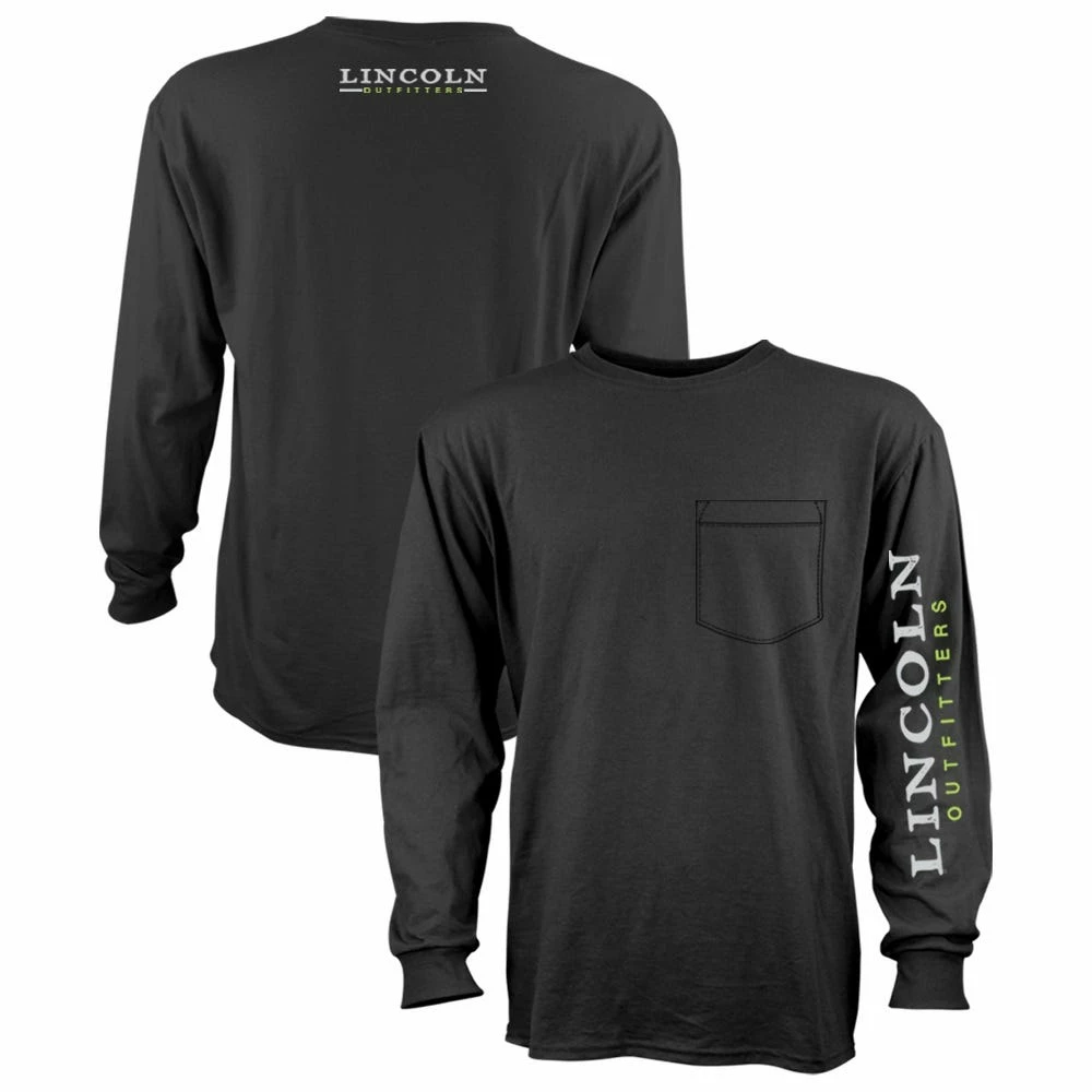 Lincoln Outfitters Men's Heavyweight Long Sleeve Pocket Graphic Tee Black - LOLSPK-01R - Long Sleeve Shirts 3 Lincoln Outfitters Men's Heavyweight Long Sleeve Pocket Graphic Tee Black - LOLSPK-01R - Long Sleeve Shirts
