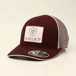 Ariat Men's Flex Fit 110 with White Patch Logo and Mesh Back Cap - A300004809 - Hats