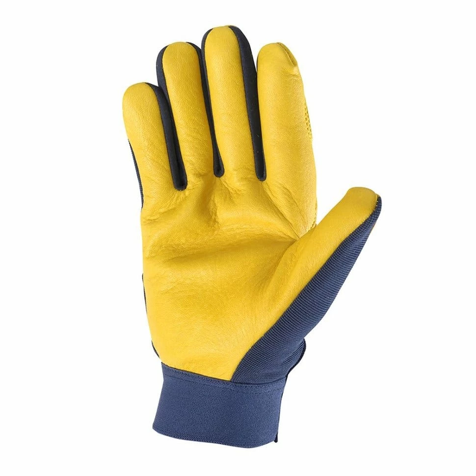 Wells Lamont HydraHyde® Hybrid Leather Palm Work Gloves, Blue - 3207 4 Wells Lamont HydraHyde® Hybrid Leather Palm Work Gloves, Blue - 3207 - Image 2