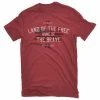 Lincoln Outfitters Men's Short Sleeve Land of the Free T-Shirt Brick Red - LO-151 - T-Shirts -Clothing & Shoes Sales 524186c5569a66a1ef5f7a0893e78faead2108d0 LO 151 BRICK RED