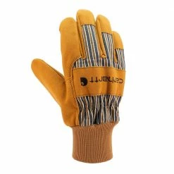 Carhartt Men's System 5 Suede Work-Knit Gloves Brown - A551 -Clothing & Shoes Sales 54a68a35838f6ed845c0db0cdcd9fba26416f7dd A551 S5 BRN 1