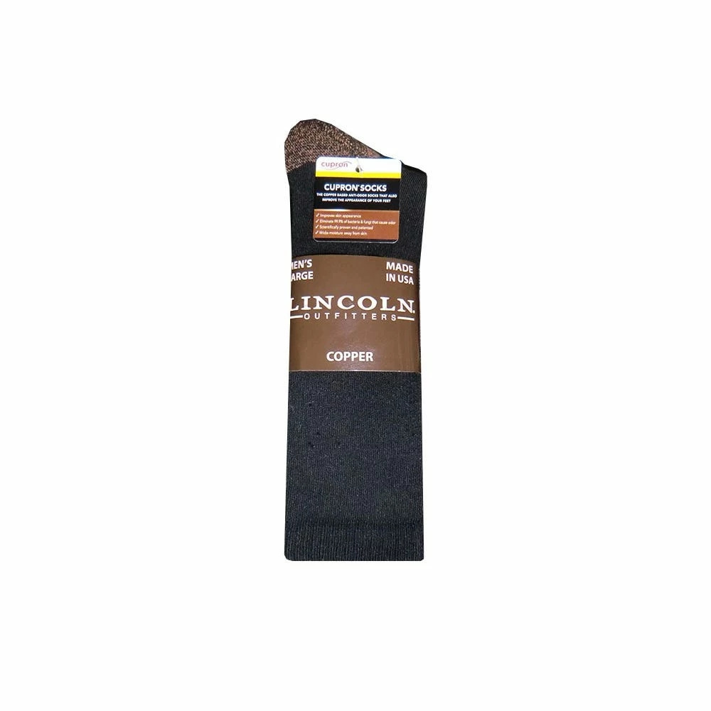 Lincoln Outfitters Men's Cupron Copper Ultra-Dri Crew Sock Black - L72305-BL - Socks 3 Lincoln Outfitters Men's Cupron Copper Ultra-Dri Crew Sock Black - L72305-BL - Socks