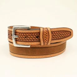 Ariat Mens Belt Medium Brown With Basketweave Embossed Tabs - Belts -Clothing & Shoes Sales 5e64c4a48aaf8785d5b01514f6370e9743d98f0b A1032044