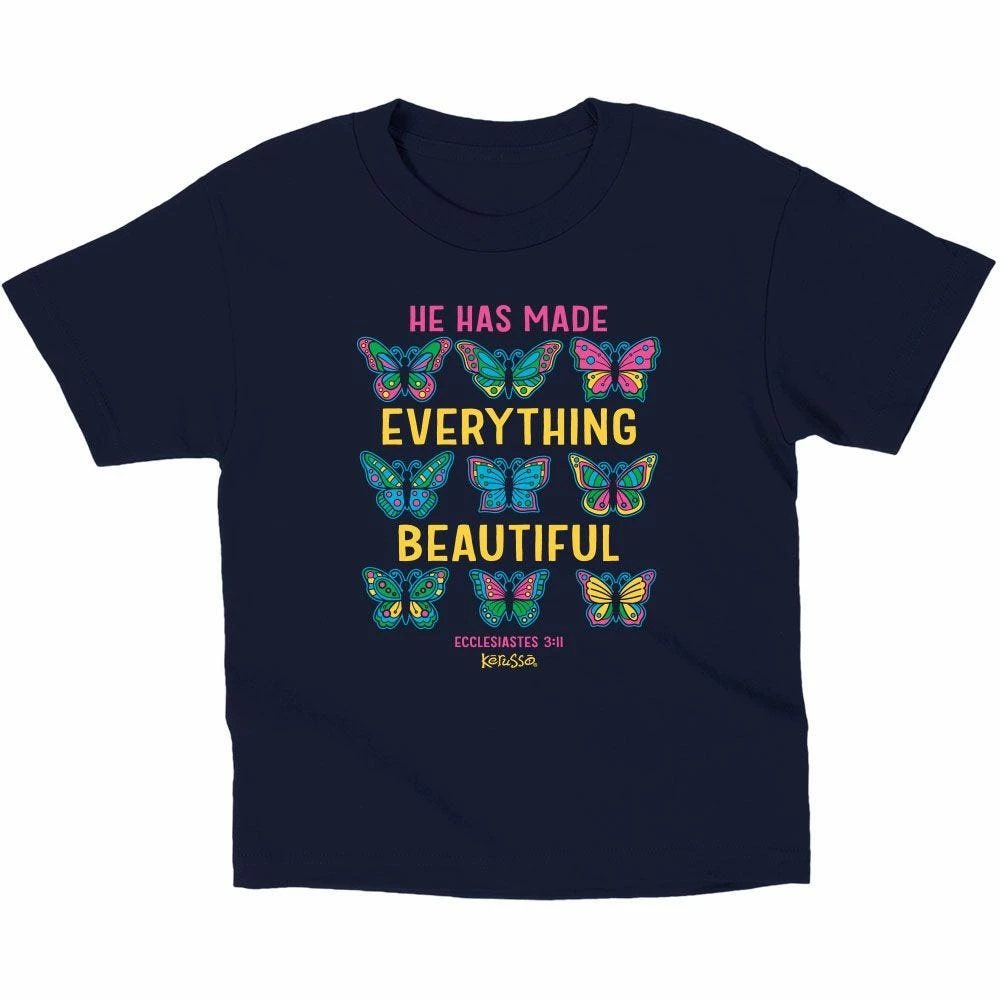 Kerusso Everything Beautiful Kids Short Sleeve T-Shirt, Navy Medium - KDZ4073MD - T-Shirts 3 Kerusso Everything Beautiful Kids Short Sleeve T-Shirt, Navy Medium - KDZ4073MD - T-Shirts