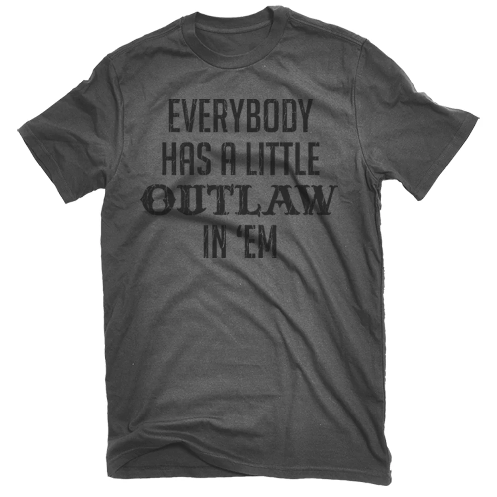 RK Outlaw Soul Men's Everybody Has Outlaw Short Sleeve T-Shirt Charcoal - OSP-73 - T-Shirts 3 RK Outlaw Soul Men's Everybody Has Outlaw Short Sleeve T-Shirt Charcoal - OSP-73 - T-Shirts