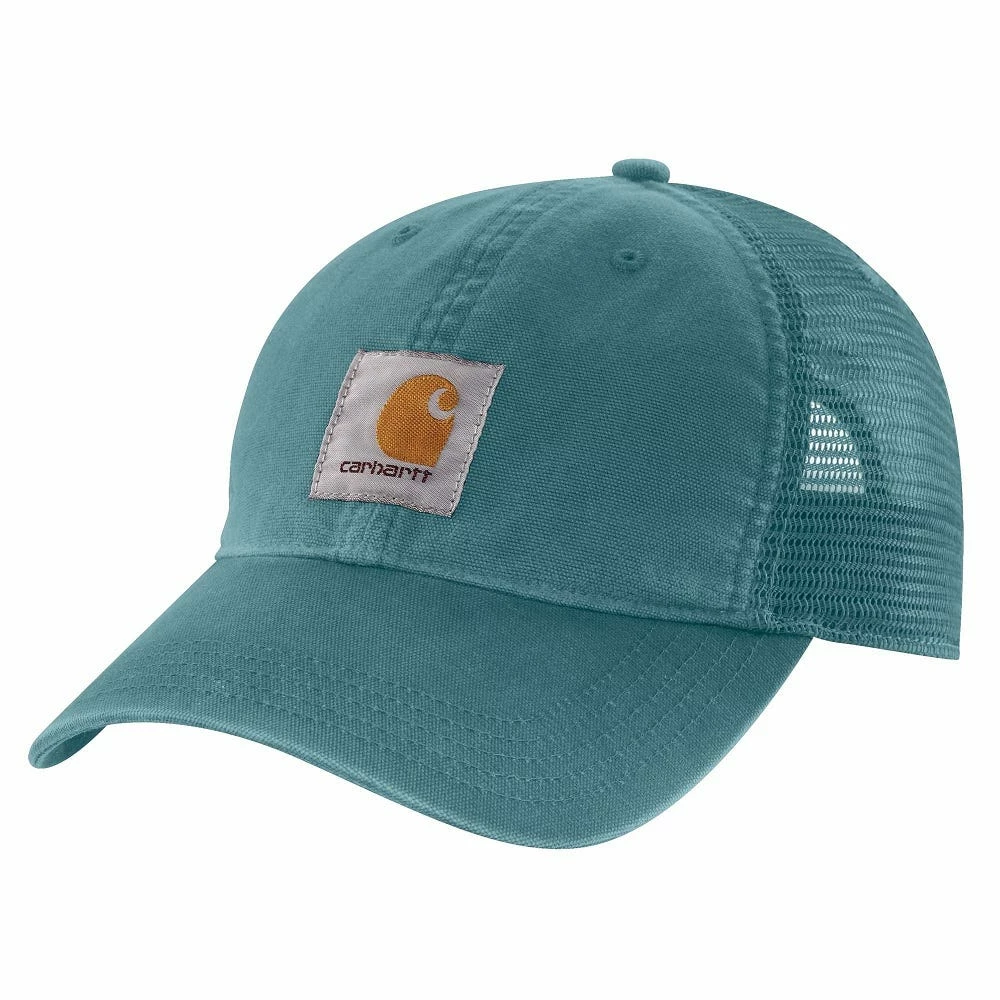 Carhartt Canvas Mesh Back Cap Teal - AH0286 - Hats 3 Carhartt Canvas Mesh Back Cap Teal - AH0286 - Hats
