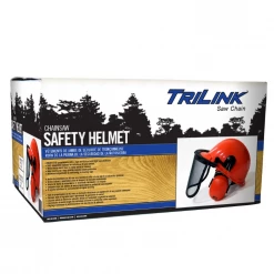 TriLink Saw Chain Polyethylene Safety Helmet w/ Eye and Ear Guard PSH001TL2 - Chainsaw Parts & Accessories