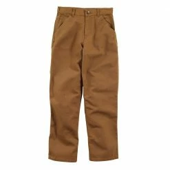 Carhartt Child Boys Canvas Dungaree Pants Brown - CK8311-D15-BM