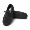 Dearfoams Men's Men's Richard Felted Wool Tie Moc, Black - 40695 - Men's Shoes