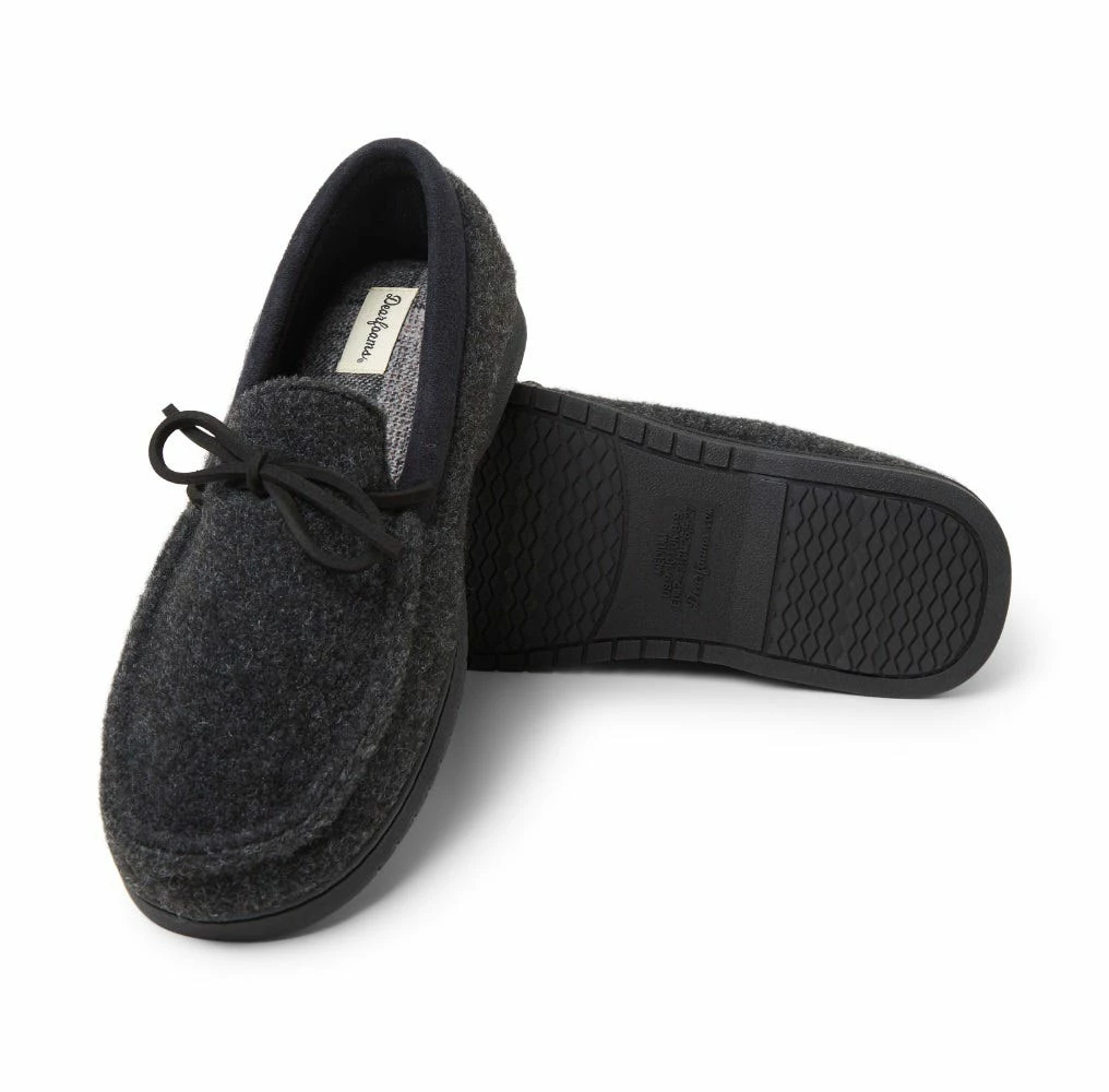 Dearfoams Men's Men's Richard Felted Wool Tie Moc, Black - 40695 - Men's Shoes 3 Dearfoams Men's Men's Richard Felted Wool Tie Moc, Black - 40695 - Men's Shoes