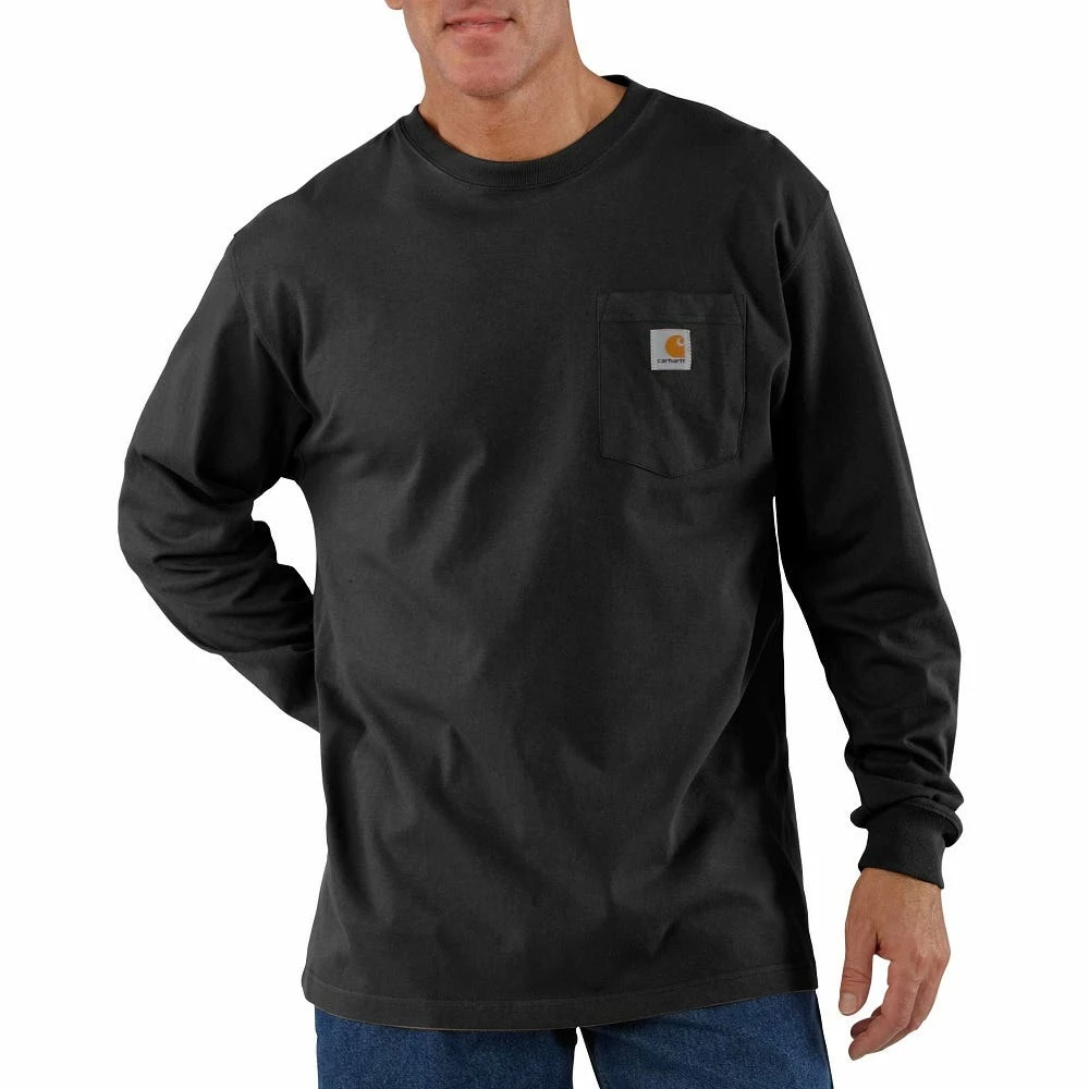 Carhartt Men's Workwear Long Sleeve Pocket T-Shirt - K126-BLK - Long Sleeve Shirts 3 Carhartt Men's Workwear Long Sleeve Pocket T-Shirt - K126-BLK - Long Sleeve Shirts