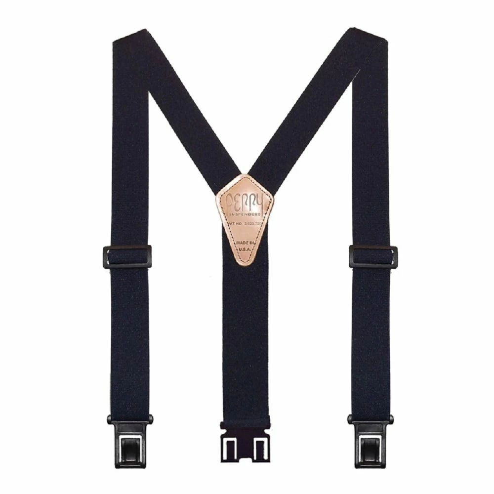 Perry Suspenders 1 1/2 Inch Original 48 Inch Length Navy - SN150-R-NVY 3 Perry Suspenders 1 1/2 Inch Original 48 Inch Length Navy - SN150-R-NVY