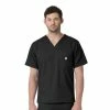 Carhartt Men's Slim Fit 6 Pocket Scrub Top Black - C16418XBLK