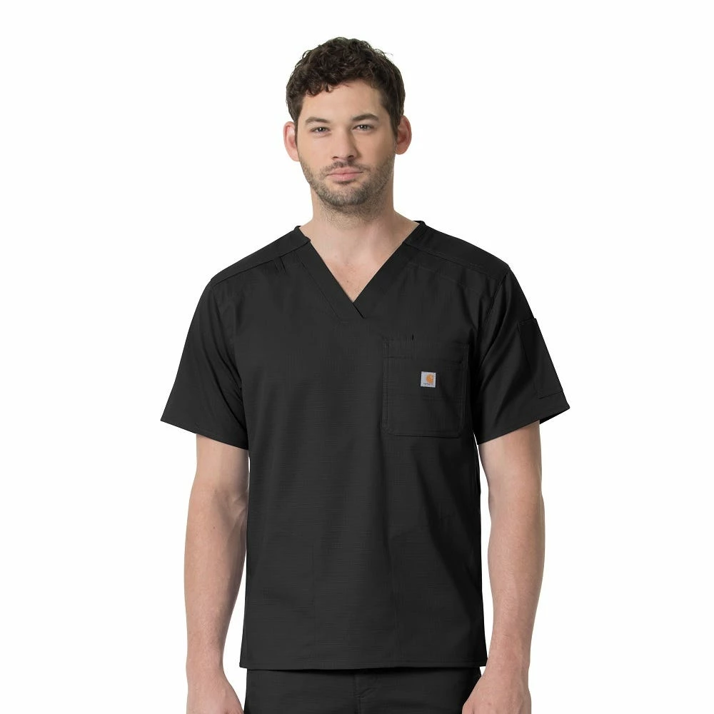 Carhartt Men's Slim Fit 6 Pocket Scrub Top Black - C16418XBLK 3 Carhartt Men's Slim Fit 6 Pocket Scrub Top Black - C16418XBLK
