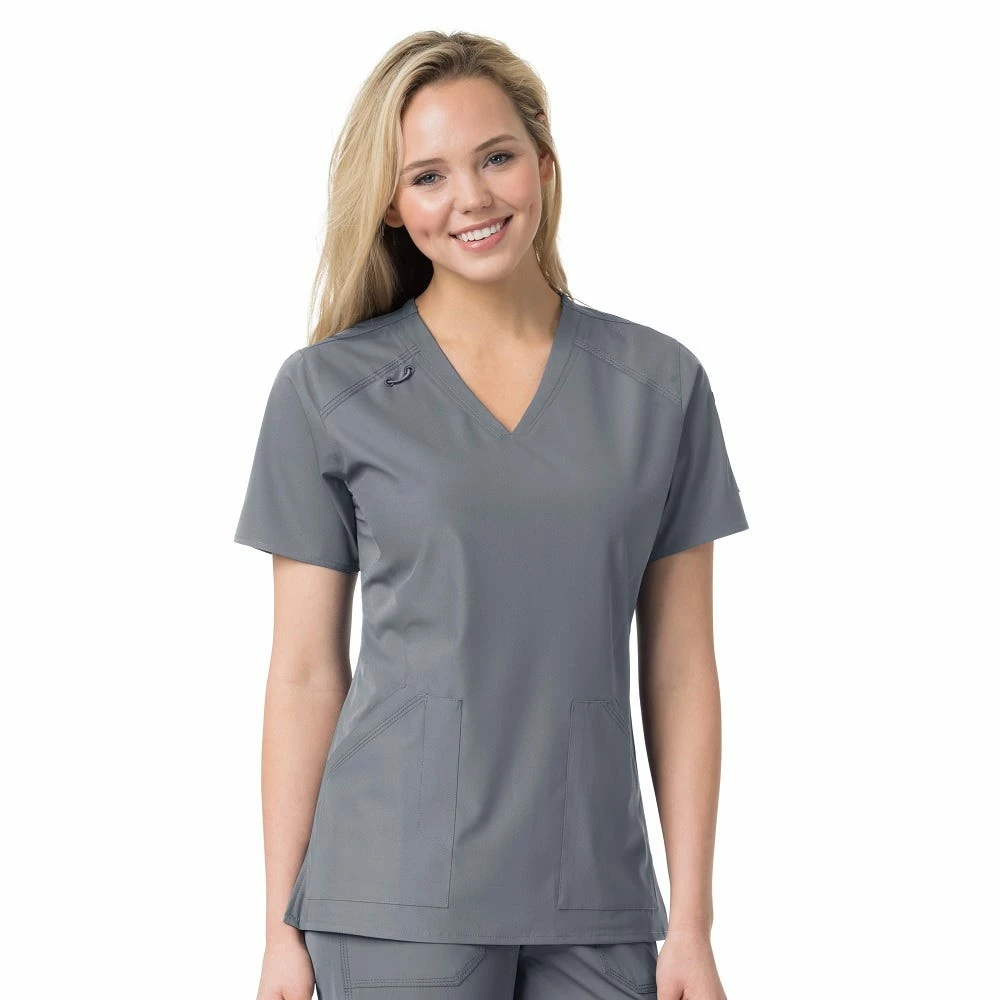 Carhartt Women's Multi-Pocket V-Neck Scrub Top Pewter - C12106APEW - Tops 3 Carhartt Women's Multi-Pocket V-Neck Scrub Top Pewter - C12106APEW - Tops