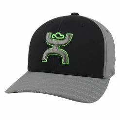 Hooey Men's Solo lll Flexfit Cap Black - 2119BKGY-01 - Hats