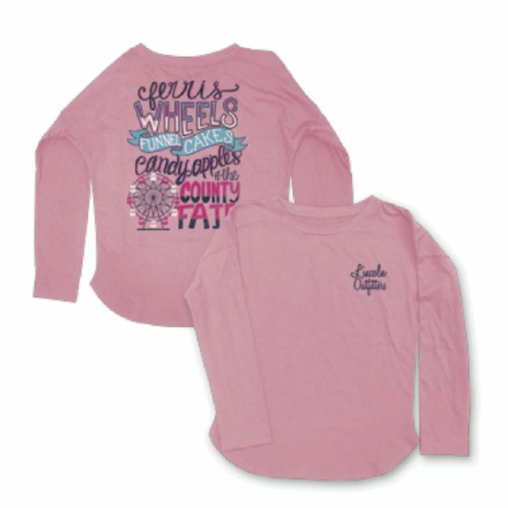 Lincoln Outfitters Girls' Ferris Wheels And Funnel Cakes Long Sleeve T-Shirt Loyls-04 - Shirts 3 Lincoln Outfitters Girls' Ferris Wheels And Funnel Cakes Long Sleeve T-Shirt Loyls-04 - Shirts