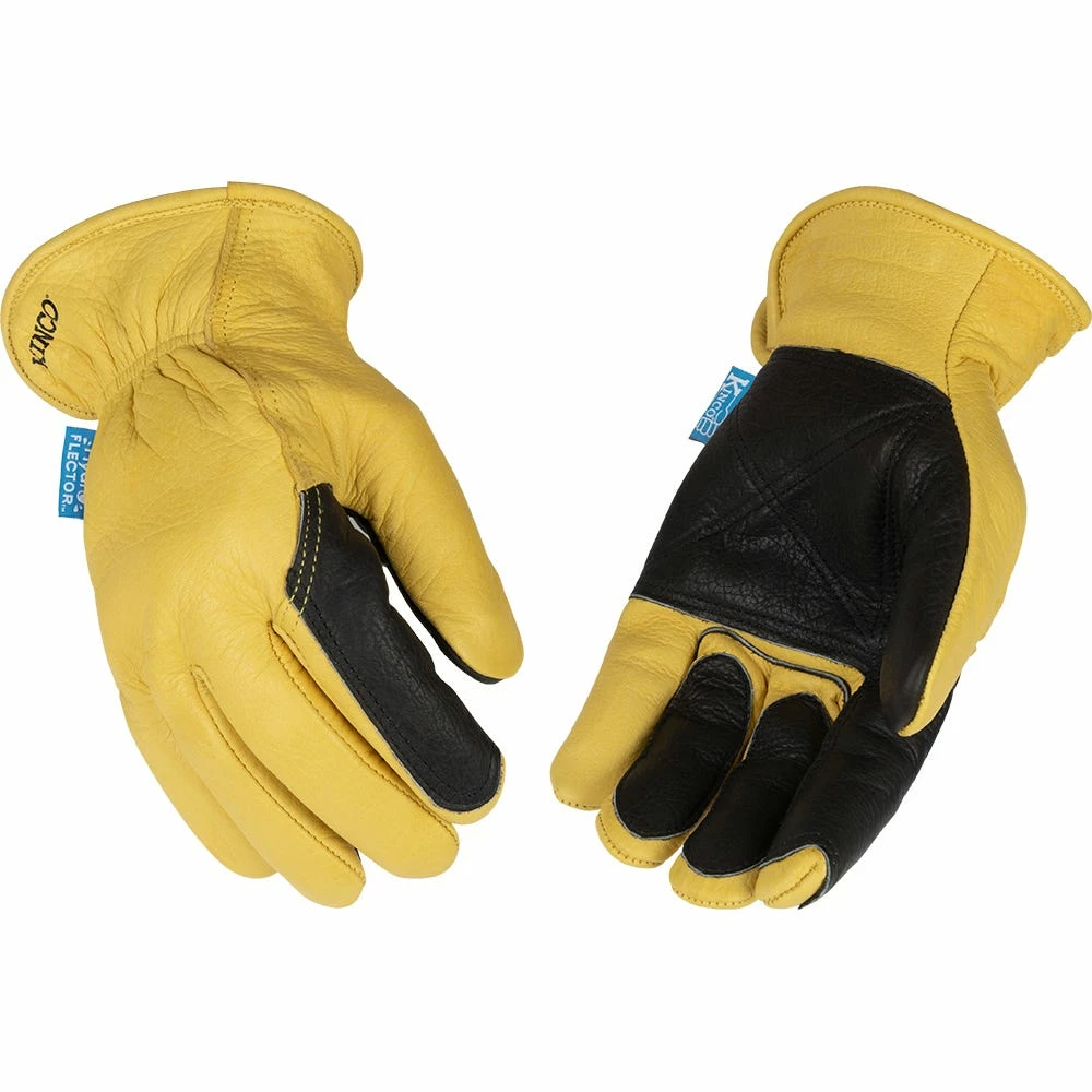 Kinco Men's HydroFlector Water-Resistant Grain Buffalo Driver with Double-Palm Gloves Tan - 387P 3 Kinco Men's HydroFlector Water-Resistant Grain Buffalo Driver with Double-Palm Gloves Tan - 387P